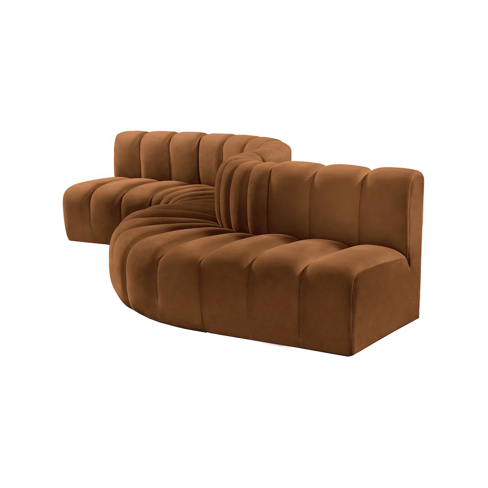 Arc Saddle Velvet Modular Sofa. Picture 7