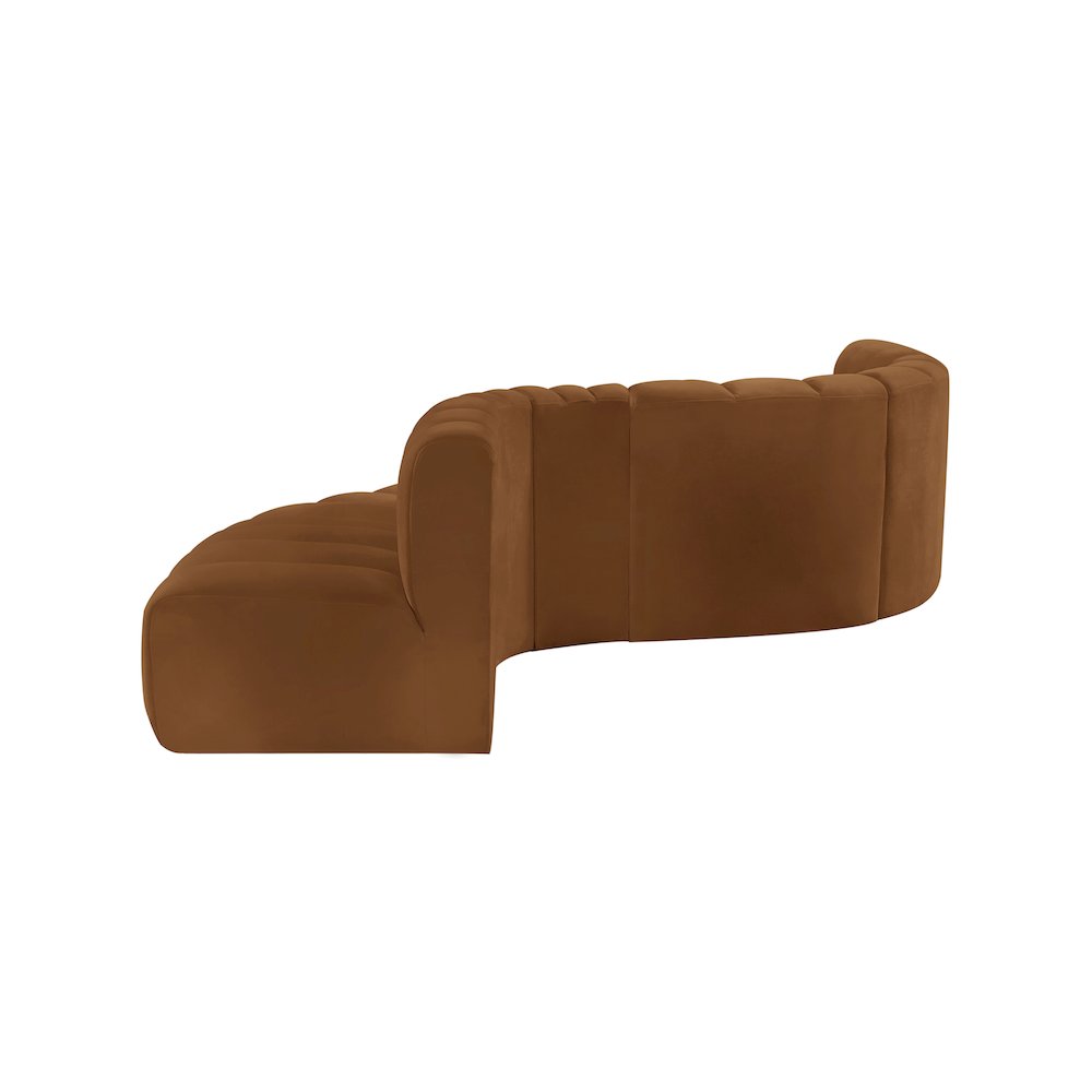 Arc Saddle Velvet Modular Sofa. Picture 8
