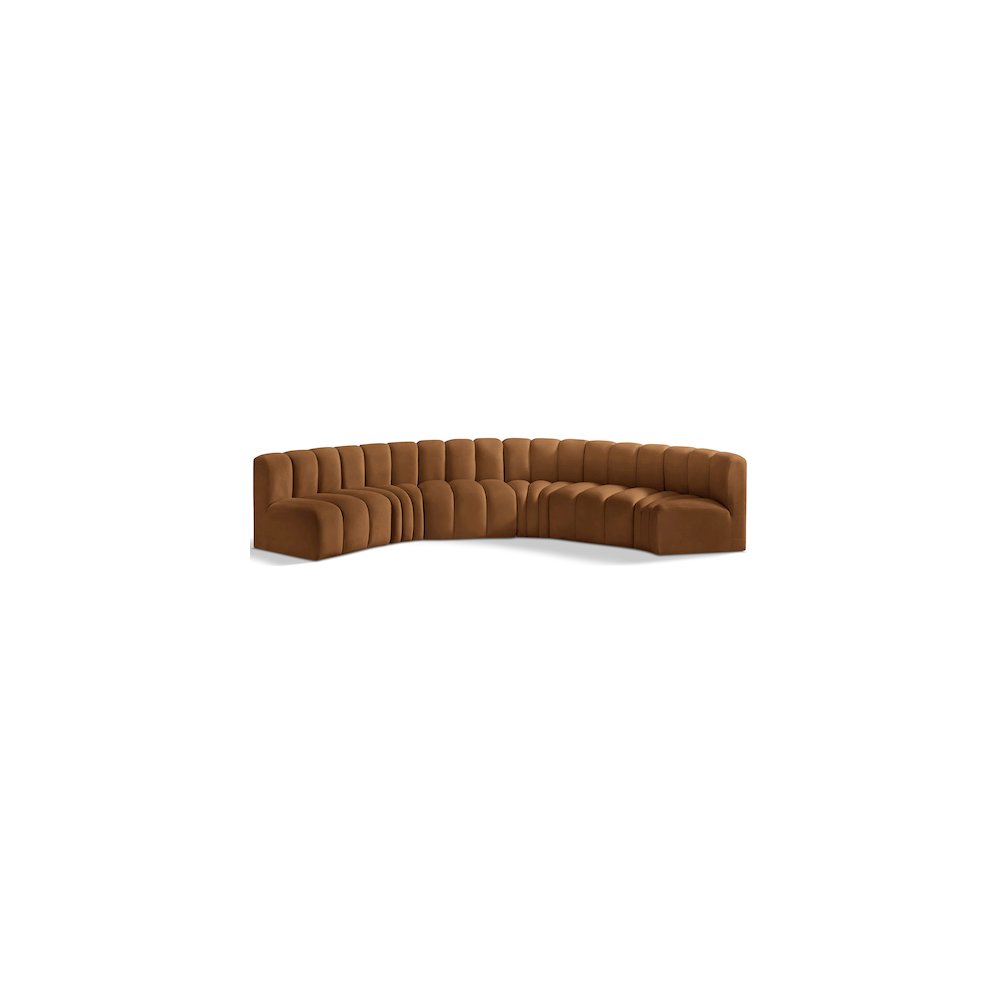 Arc Saddle Velvet Modular Sofa. Picture 1