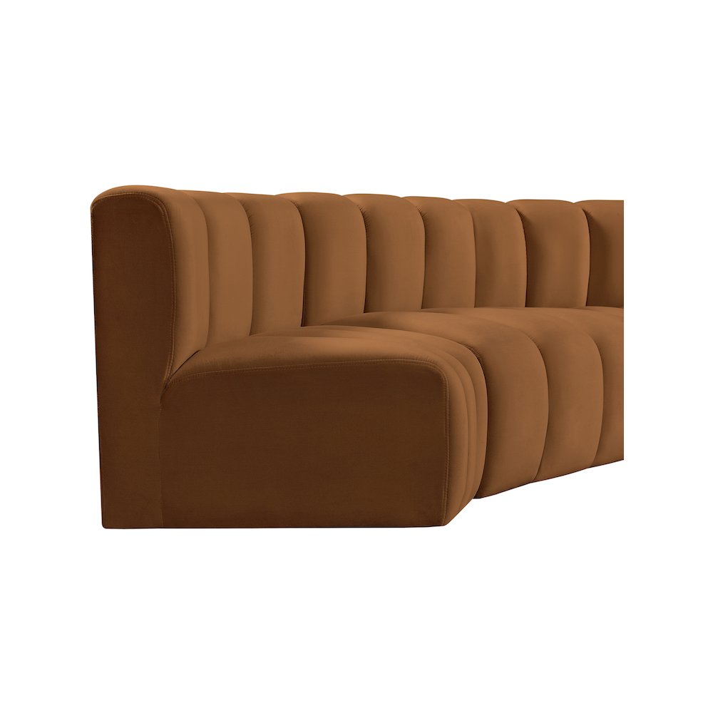 Arc Saddle Velvet Modular Sofa. Picture 10