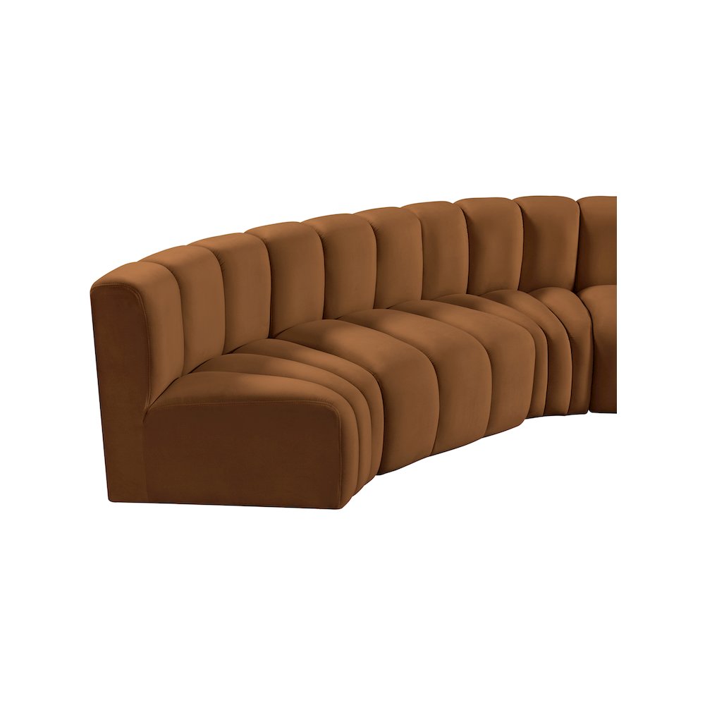 Arc Saddle Velvet Modular Sofa. Picture 11