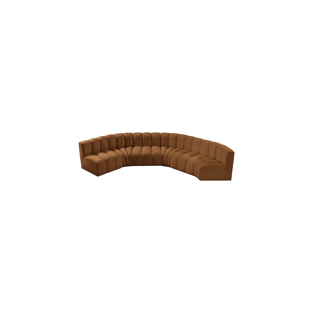 Arc Saddle Velvet Modular Sofa. Picture 4