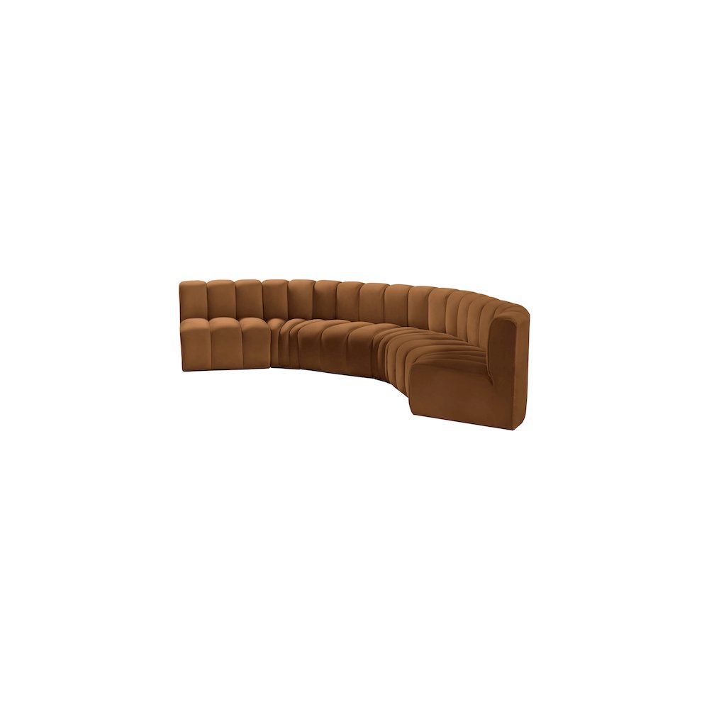 Arc Saddle Velvet Modular Sofa. Picture 6