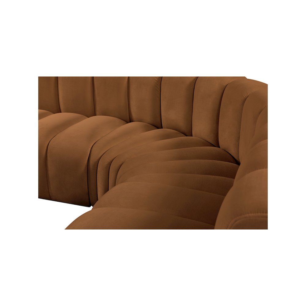 Arc Saddle Velvet Modular Sofa. Picture 8
