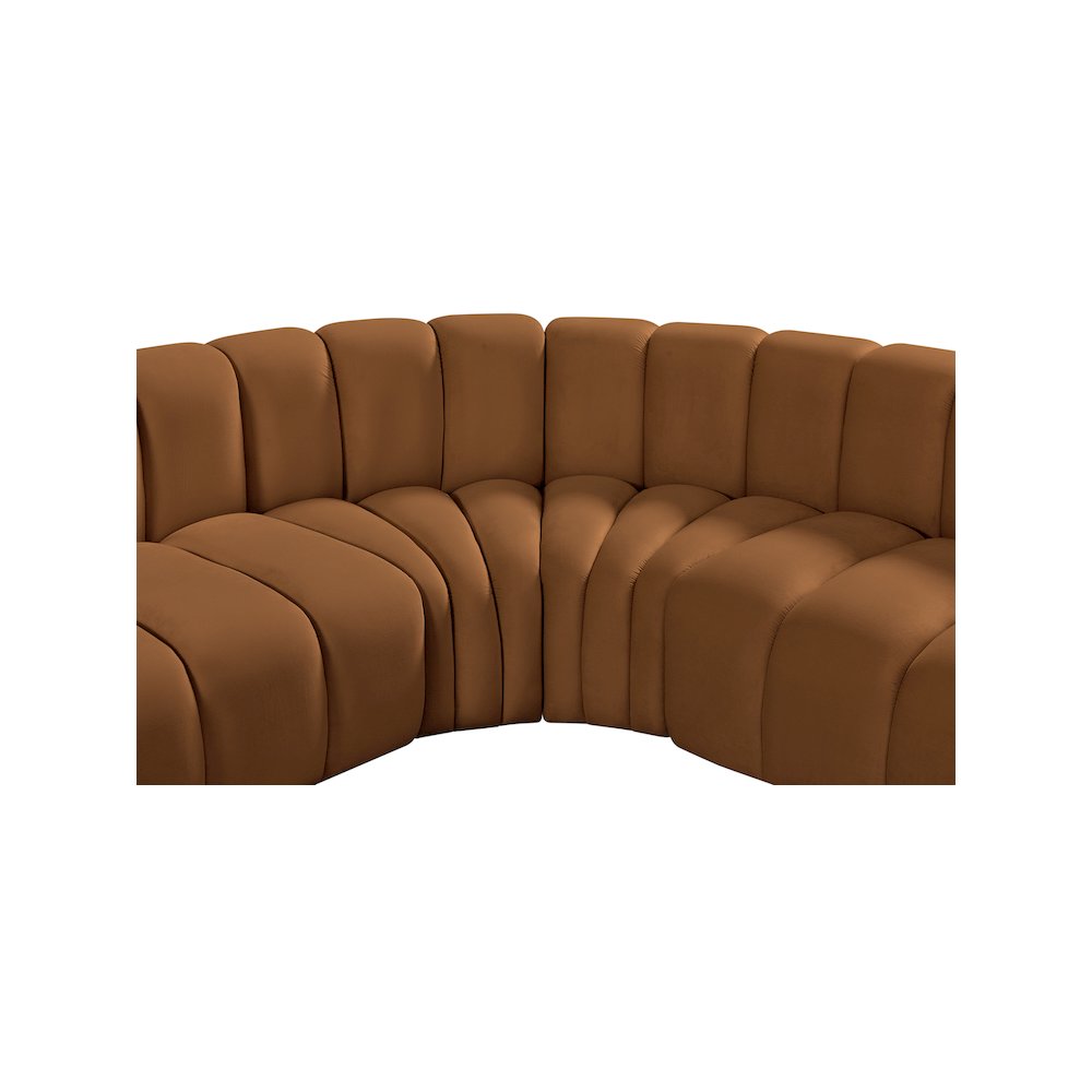 Arc Saddle Velvet Modular Sofa. Picture 9