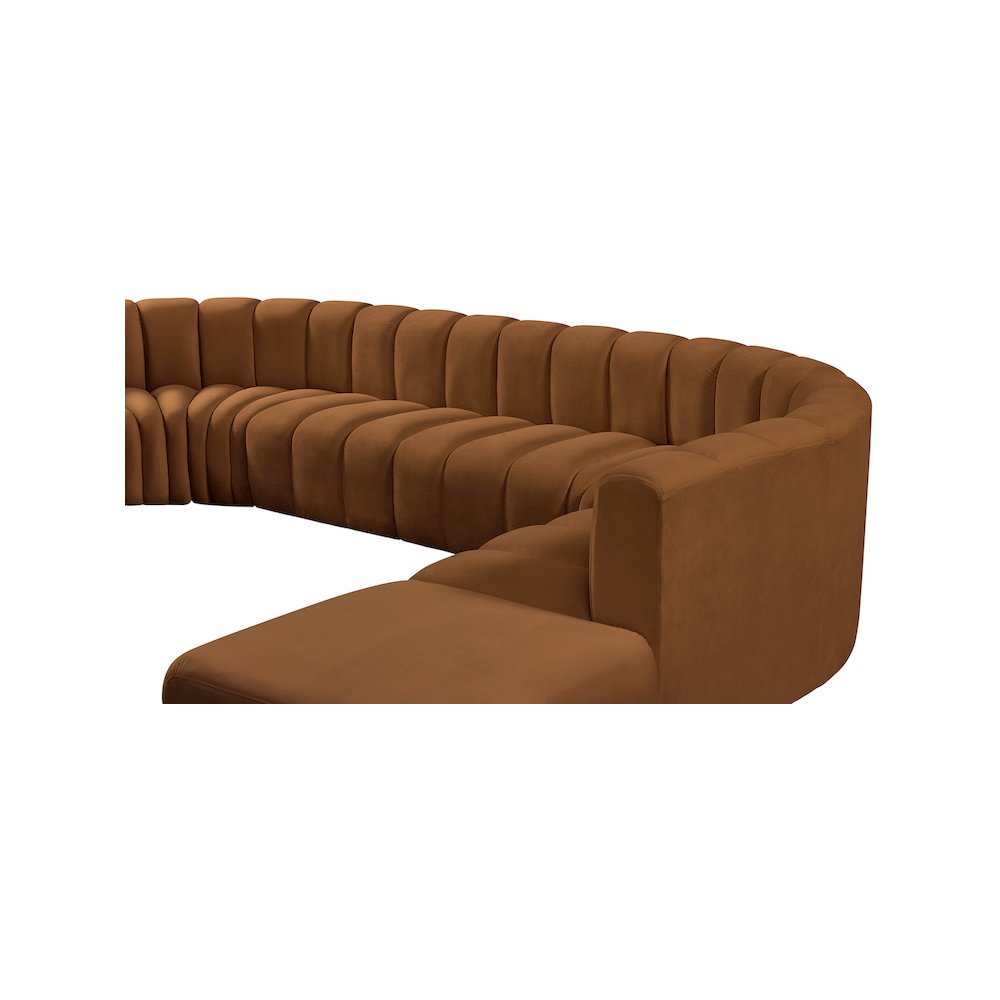 Arc Saddle Velvet Modular Sofa. Picture 10