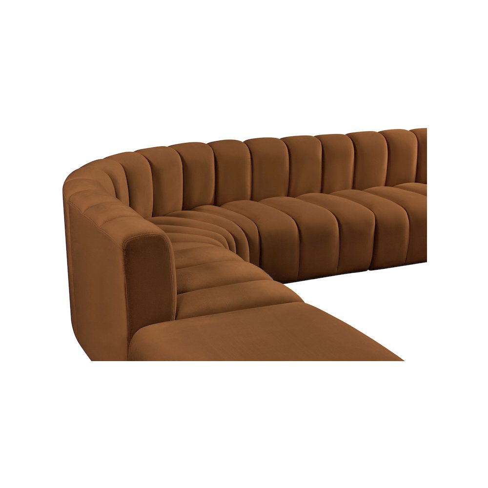 Arc Saddle Velvet Modular Sofa. Picture 8
