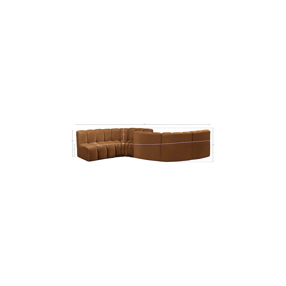 Arc Saddle Velvet Modular Sofa. Picture 10