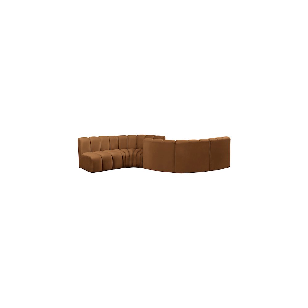 Arc Saddle Velvet Modular Sofa. Picture 3