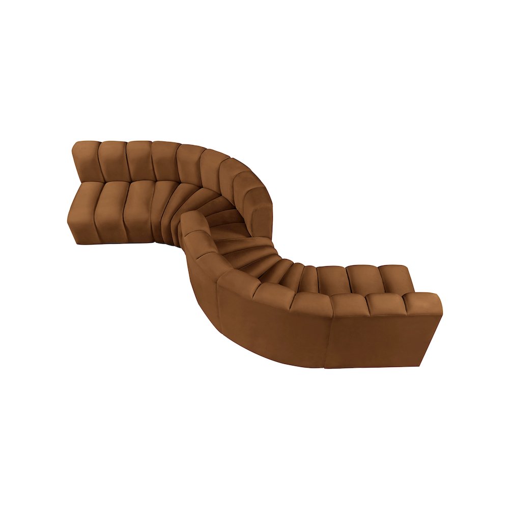 Arc Saddle Velvet Modular Sofa. Picture 4