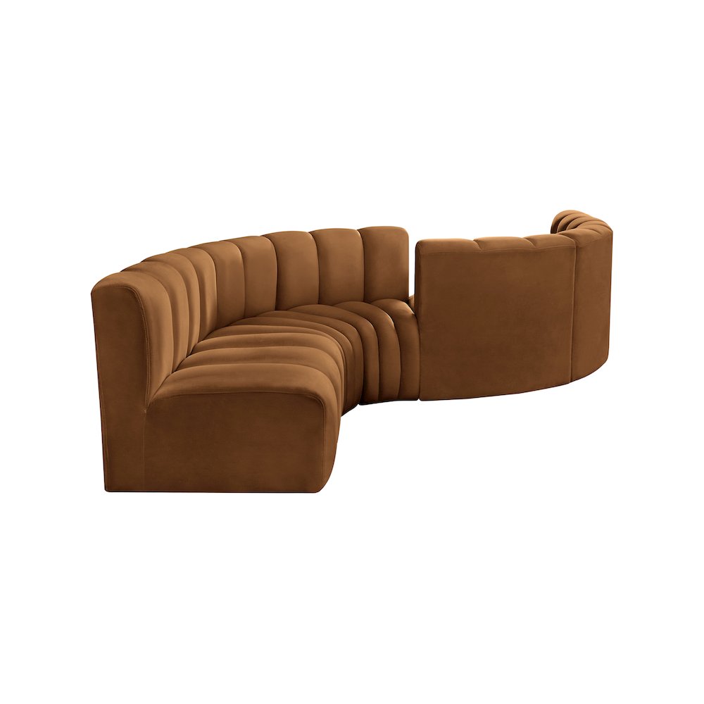 Arc Saddle Velvet Modular Sofa. Picture 5