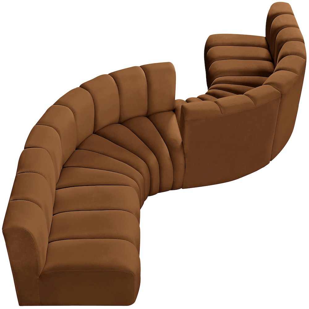 Arc Saddle Velvet Modular Sofa. Picture 6