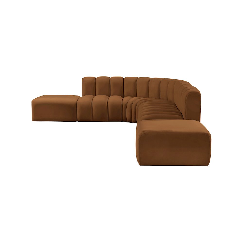 Arc Saddle Velvet Modular Sofa. Picture 6