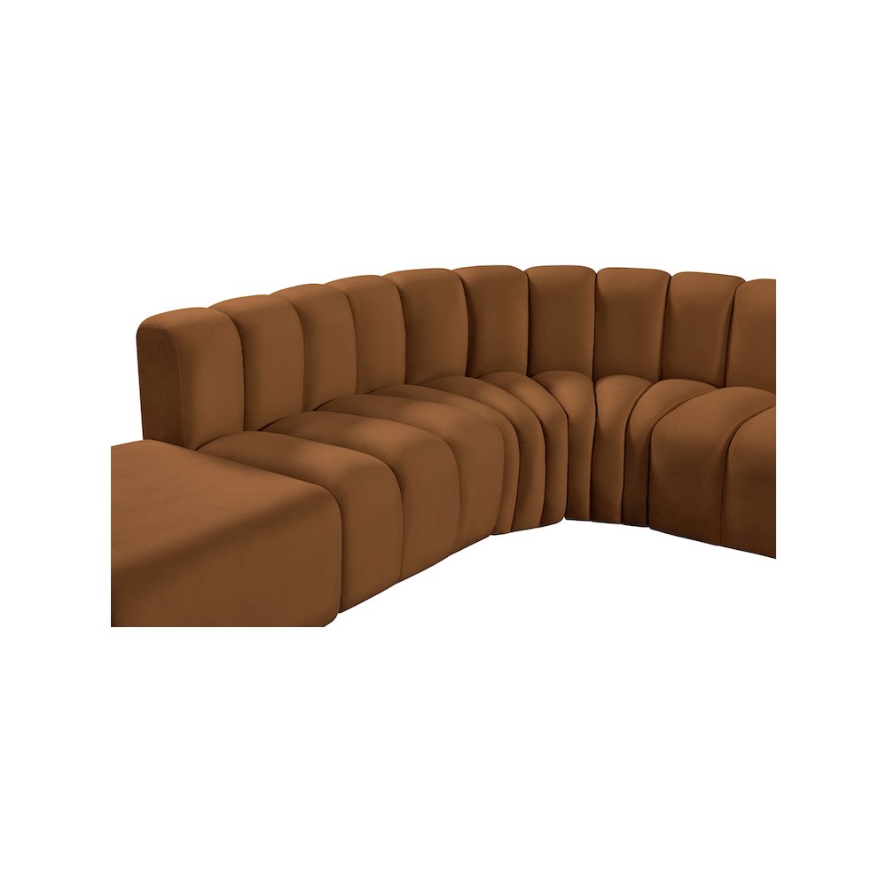 Arc Saddle Velvet Modular Sofa. Picture 7