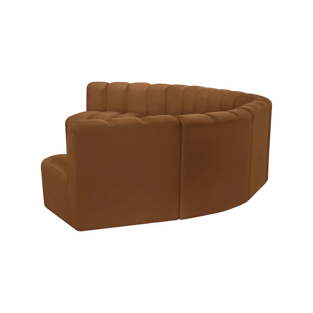 Arc Saddle Velvet Modular Sofa. Picture 7