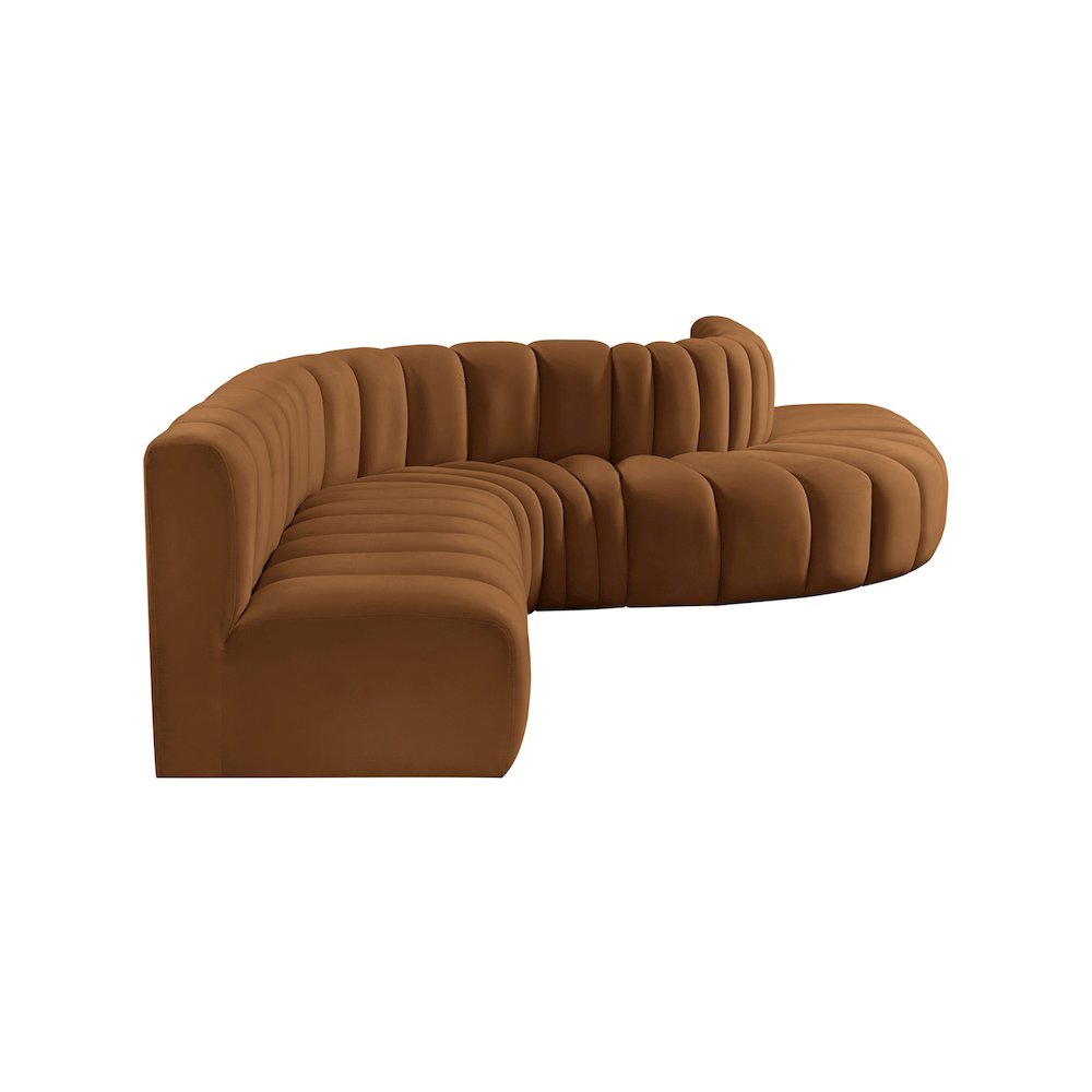 Arc Saddle Velvet Modular Sofa. Picture 5