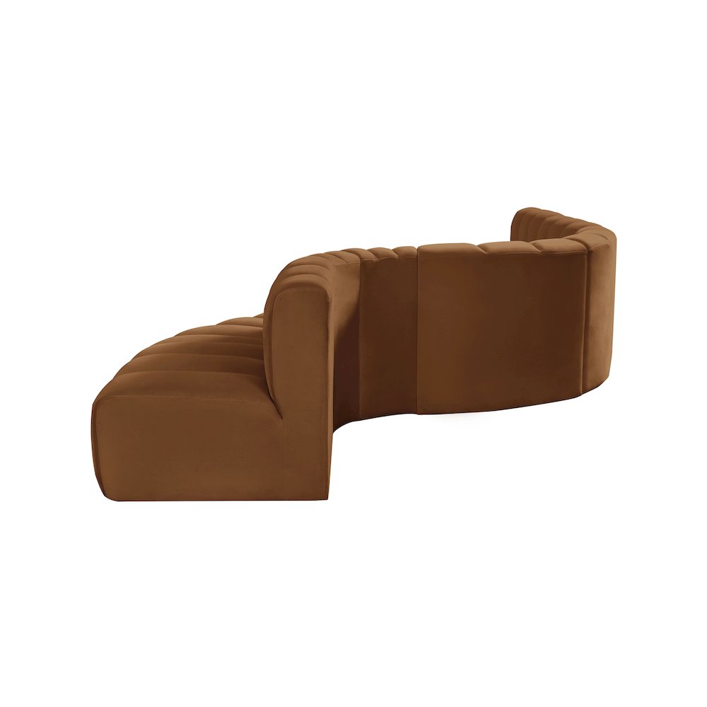 Arc Saddle Velvet Modular Sofa. Picture 8
