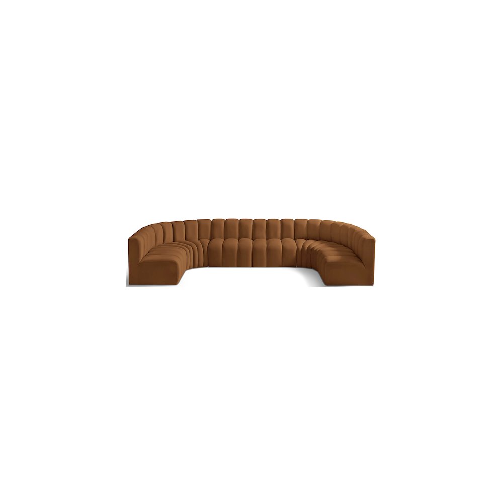 Arc Saddle Velvet Modular Sofa. Picture 1