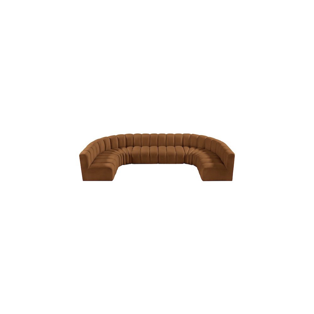 Arc Saddle Velvet Modular Sofa. Picture 4