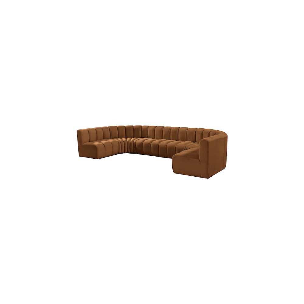 Arc Saddle Velvet Modular Sofa. Picture 6