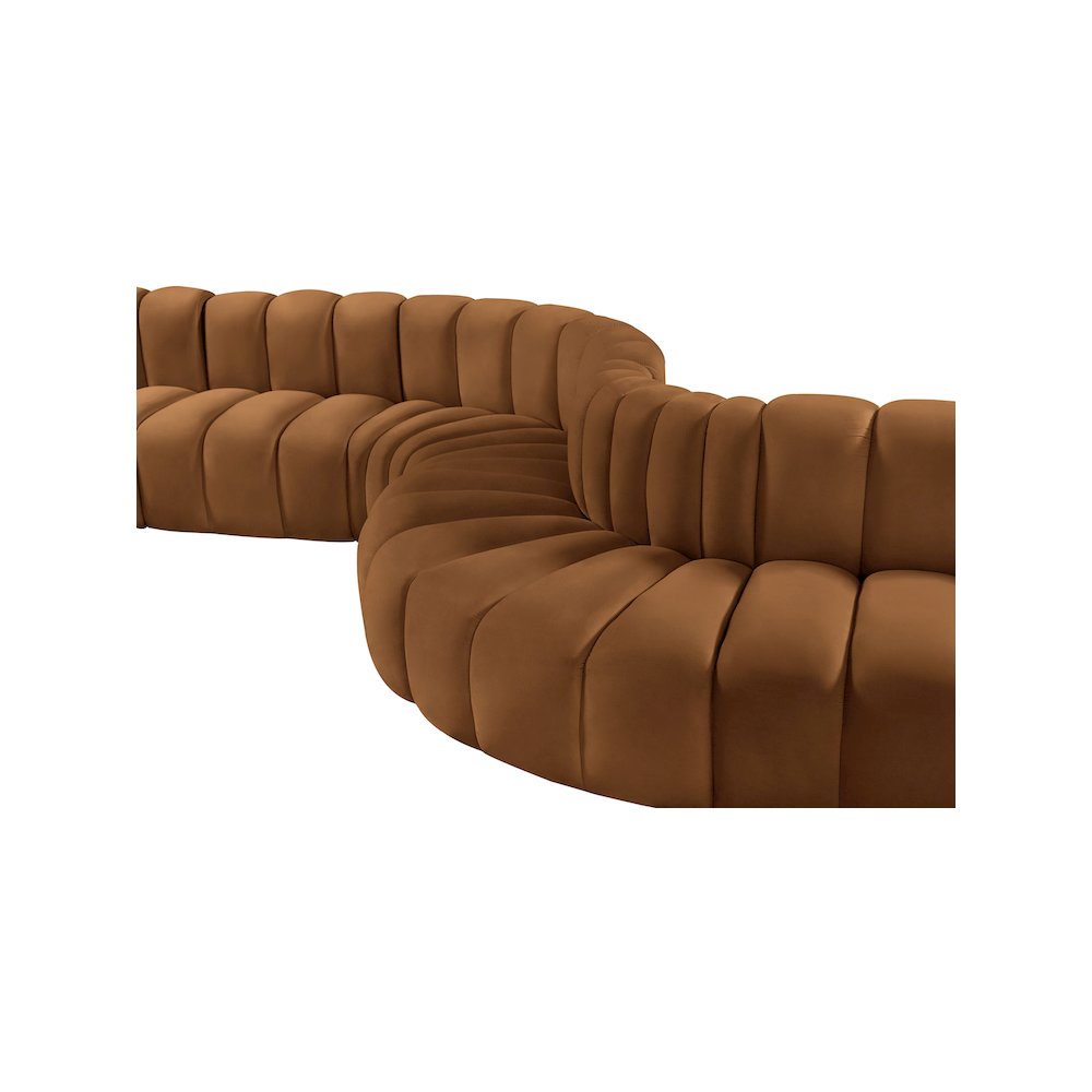 Arc Saddle Velvet Modular Sofa. Picture 14