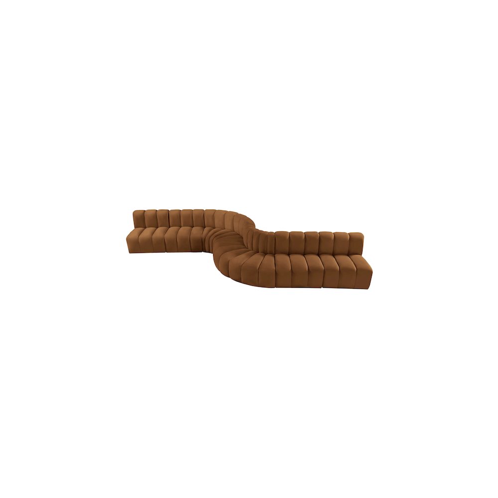 Arc Saddle Velvet Modular Sofa. Picture 4