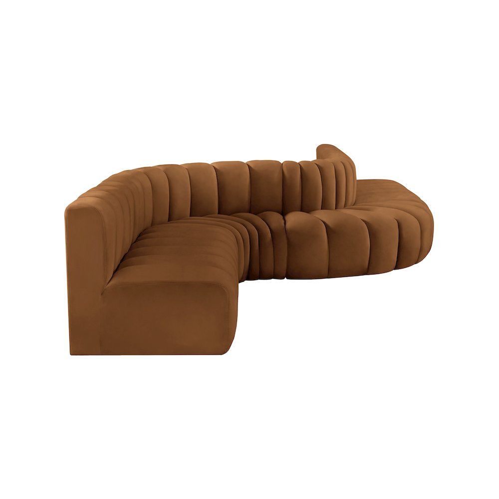Arc Saddle Velvet Modular Sofa. Picture 5