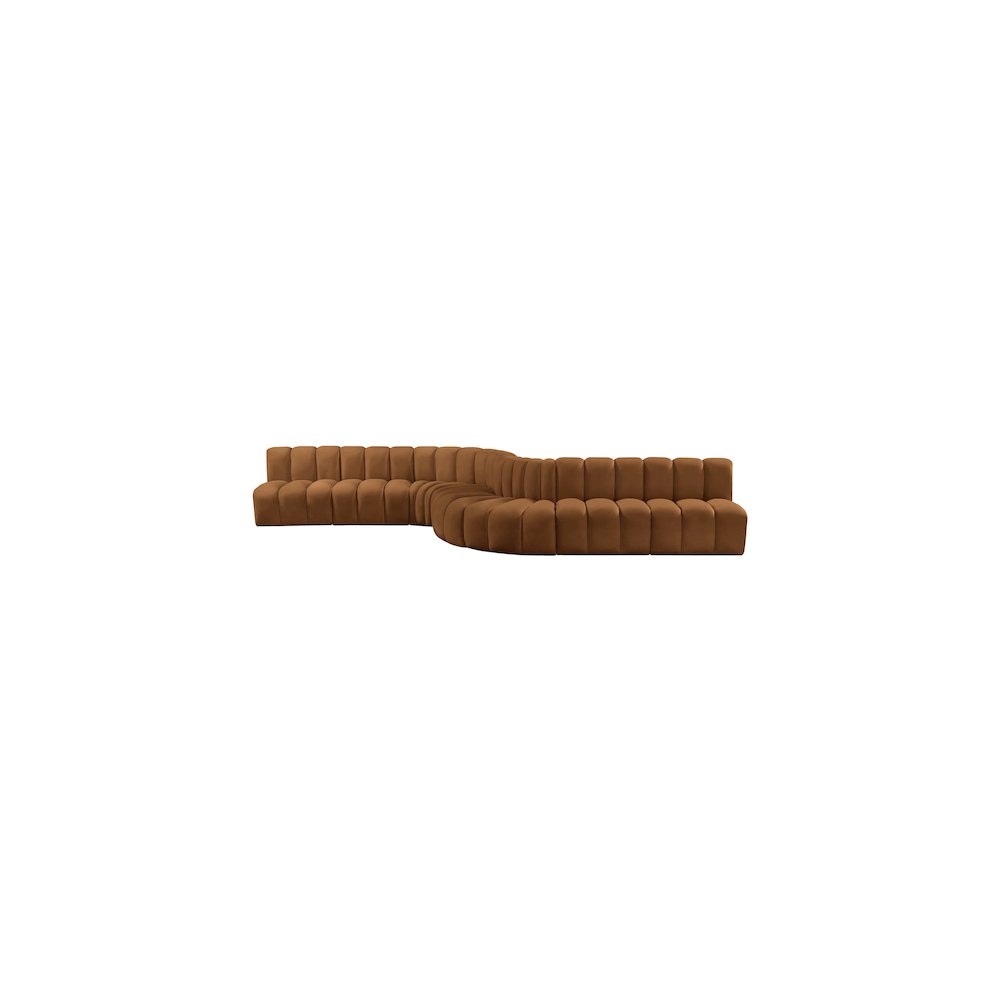 Arc Saddle Velvet Modular Sofa. Picture 7