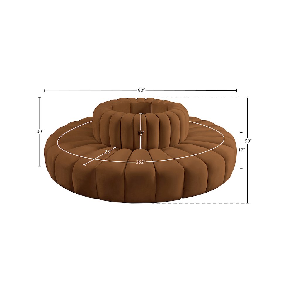 Arc Saddle Velvet Modular Sofa. Picture 6