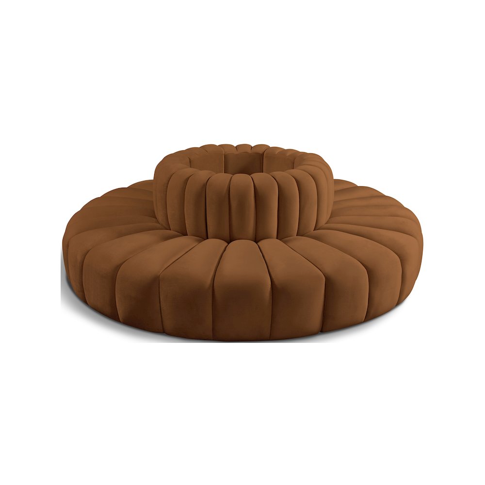 Arc Saddle Velvet Modular Sofa. Picture 1