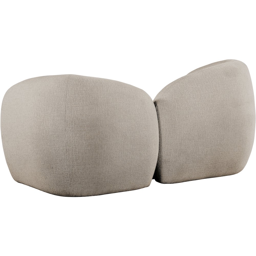 Elowen 68" Beige Fabric Upholstered Loveseat. Picture 3