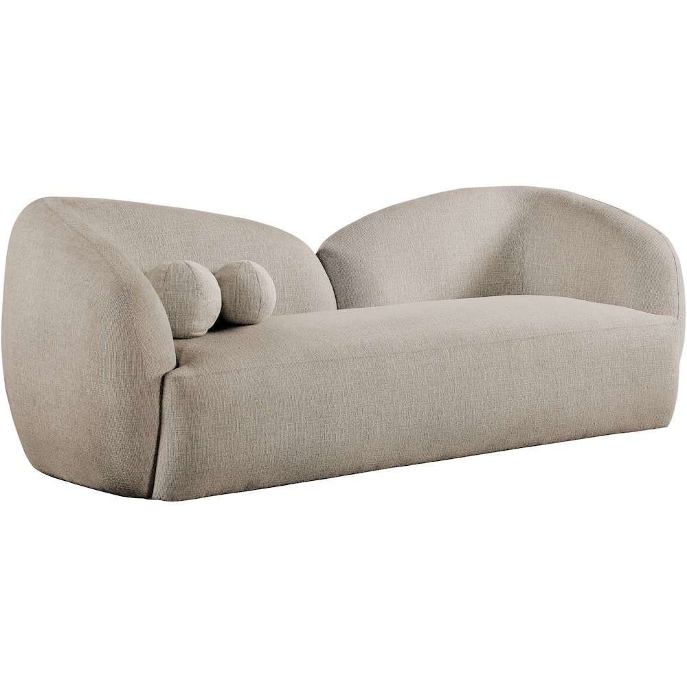 Elowen 91" Beige Fabric Upholstered Sofa. Picture 1