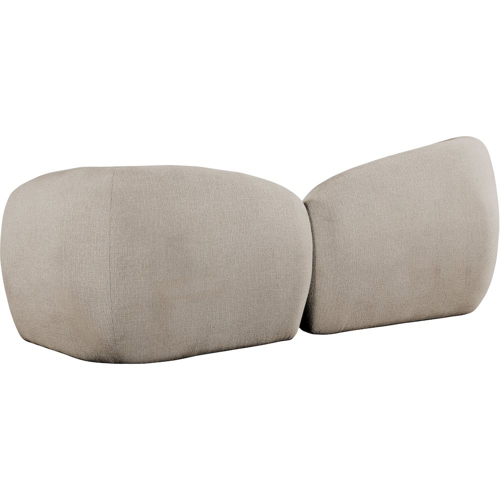 Elowen 91" Beige Fabric Upholstered Sofa. Picture 3