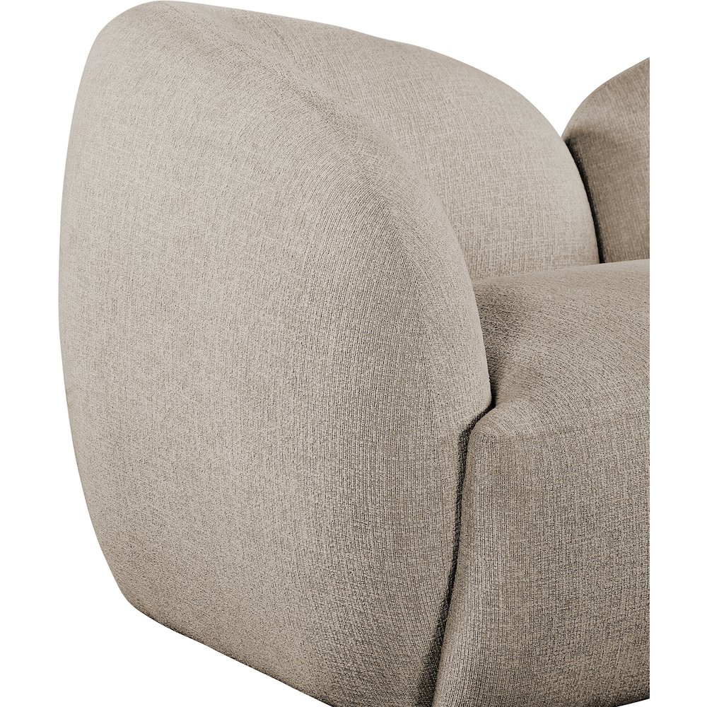 Elowen 91" Beige Fabric Upholstered Sofa. Picture 4