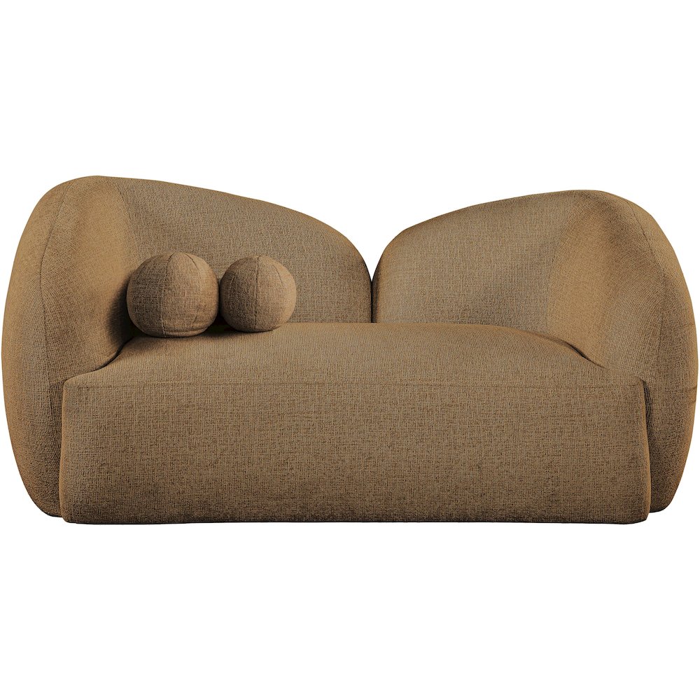 Elowen 68" Brown Fabric Upholstered Loveseat. Picture 6