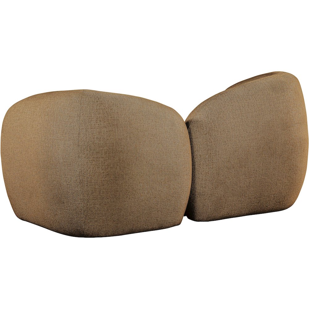 Elowen 68" Brown Fabric Upholstered Loveseat. Picture 3