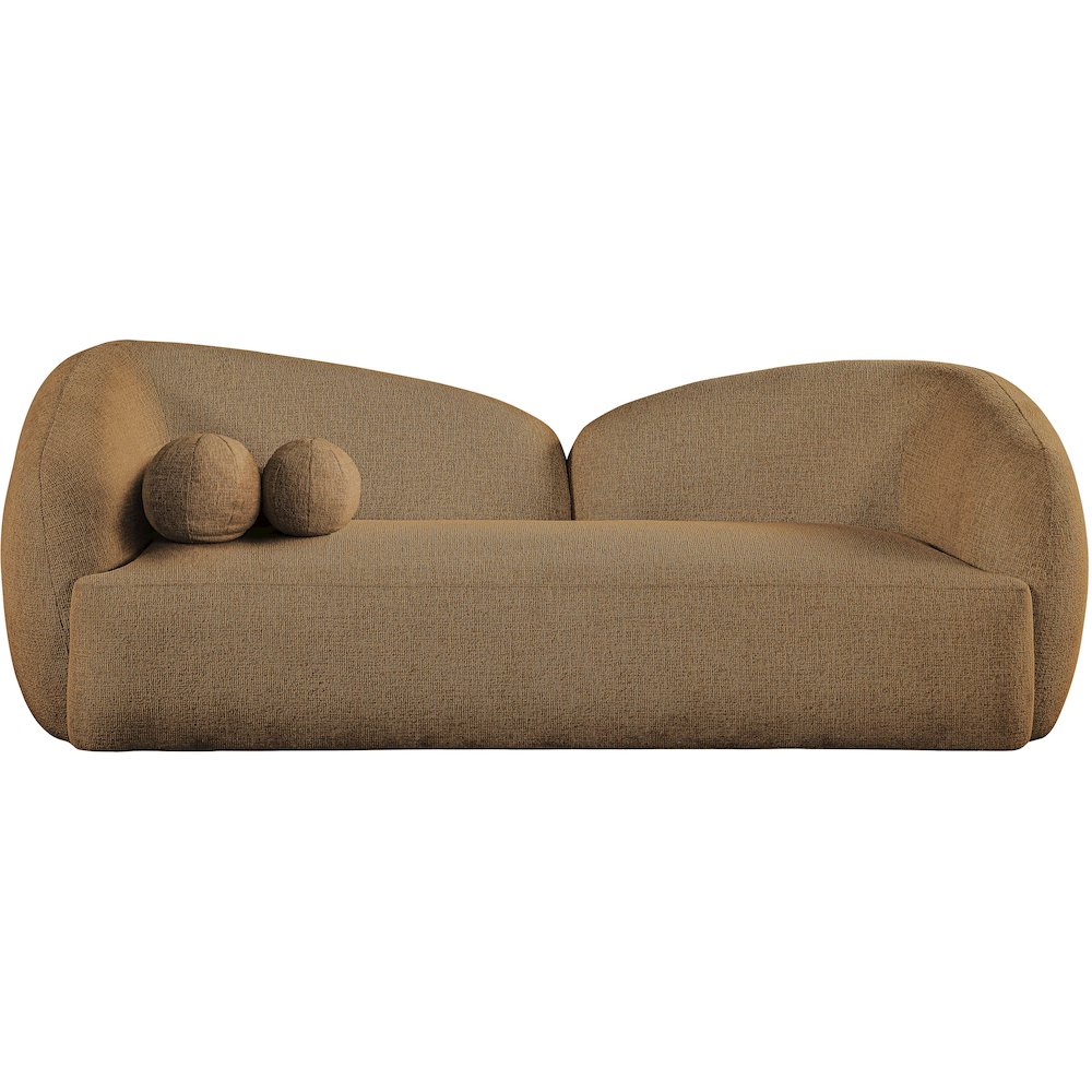 Elowen 91" Brown Fabric Upholstered Sofa. Picture 6