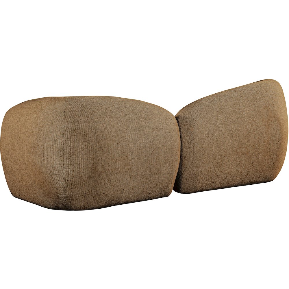 Elowen 91" Brown Fabric Upholstered Sofa. Picture 3