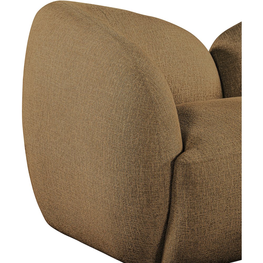 Elowen 91" Brown Fabric Upholstered Sofa. Picture 4