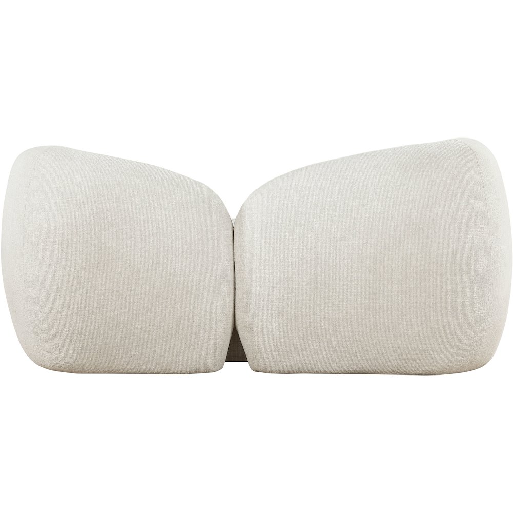 Elowen 68" Cream Fabric Upholstered Loveseat. Picture 7