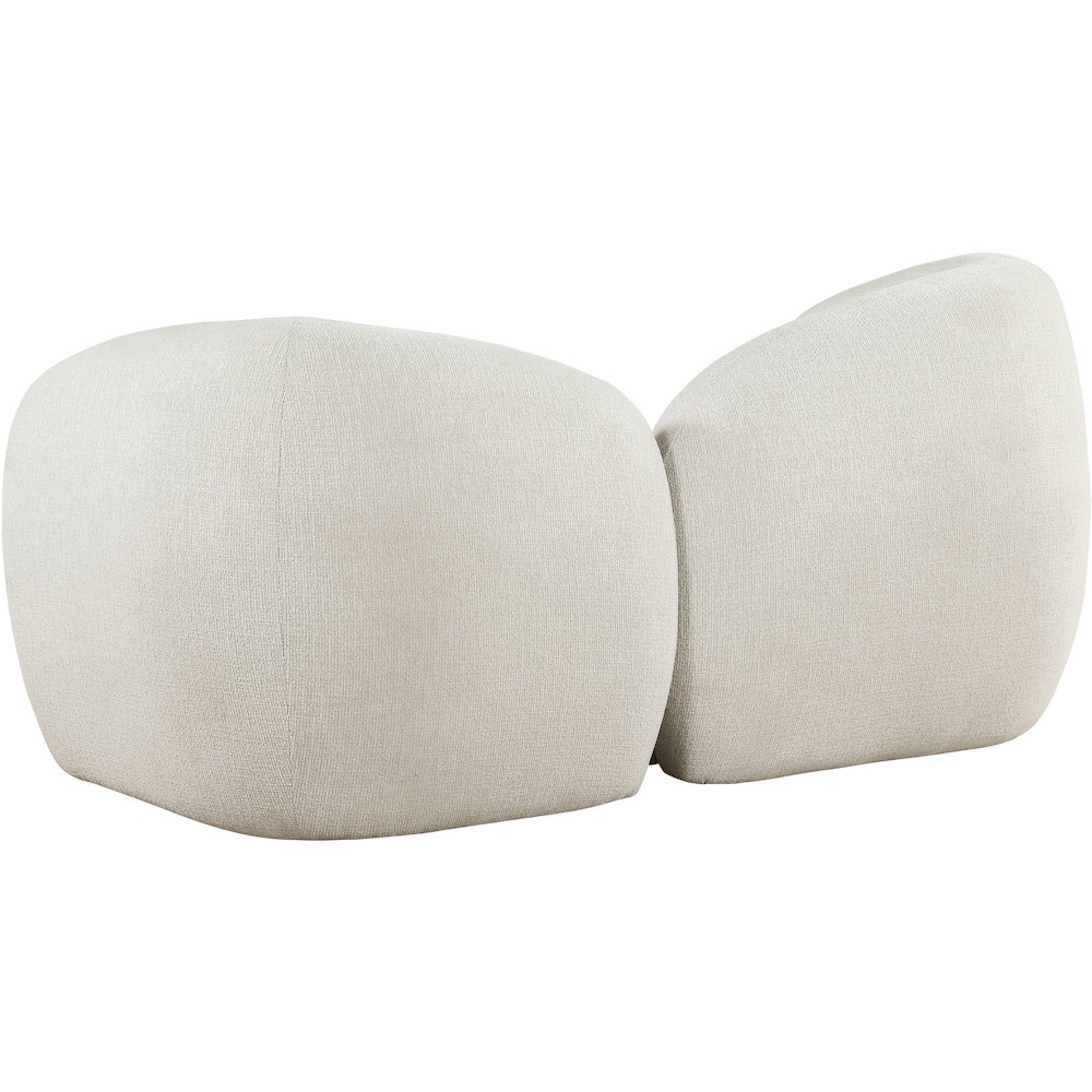 Elowen 68" Cream Fabric Upholstered Loveseat. Picture 3