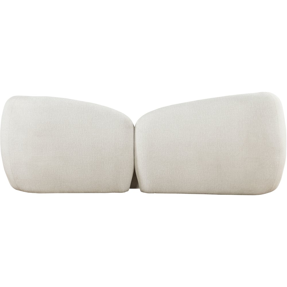 Elowen 91" Cream Fabric Upholstered Sofa. Picture 7