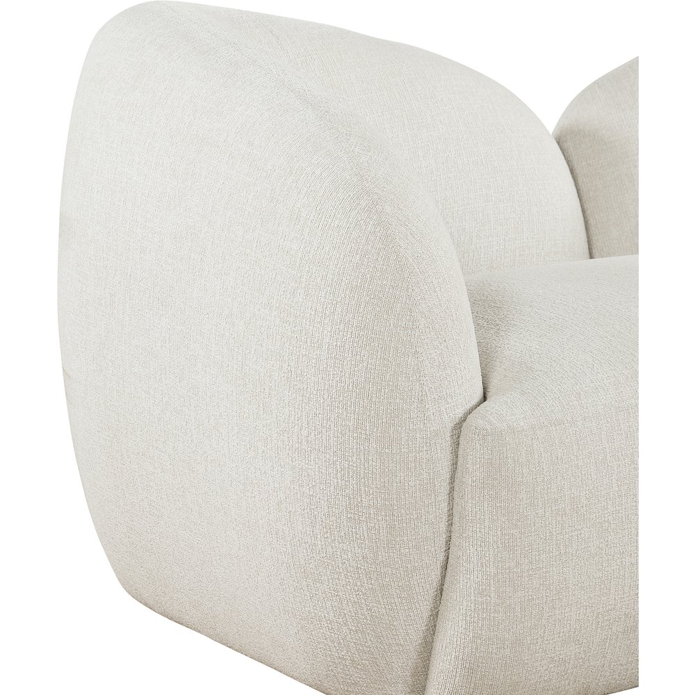 Elowen 91" Cream Fabric Upholstered Sofa. Picture 4
