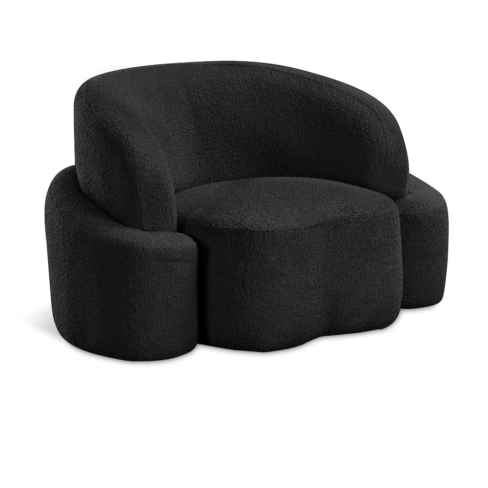 Principessa Black Boucle Fabric Chair. Picture 1