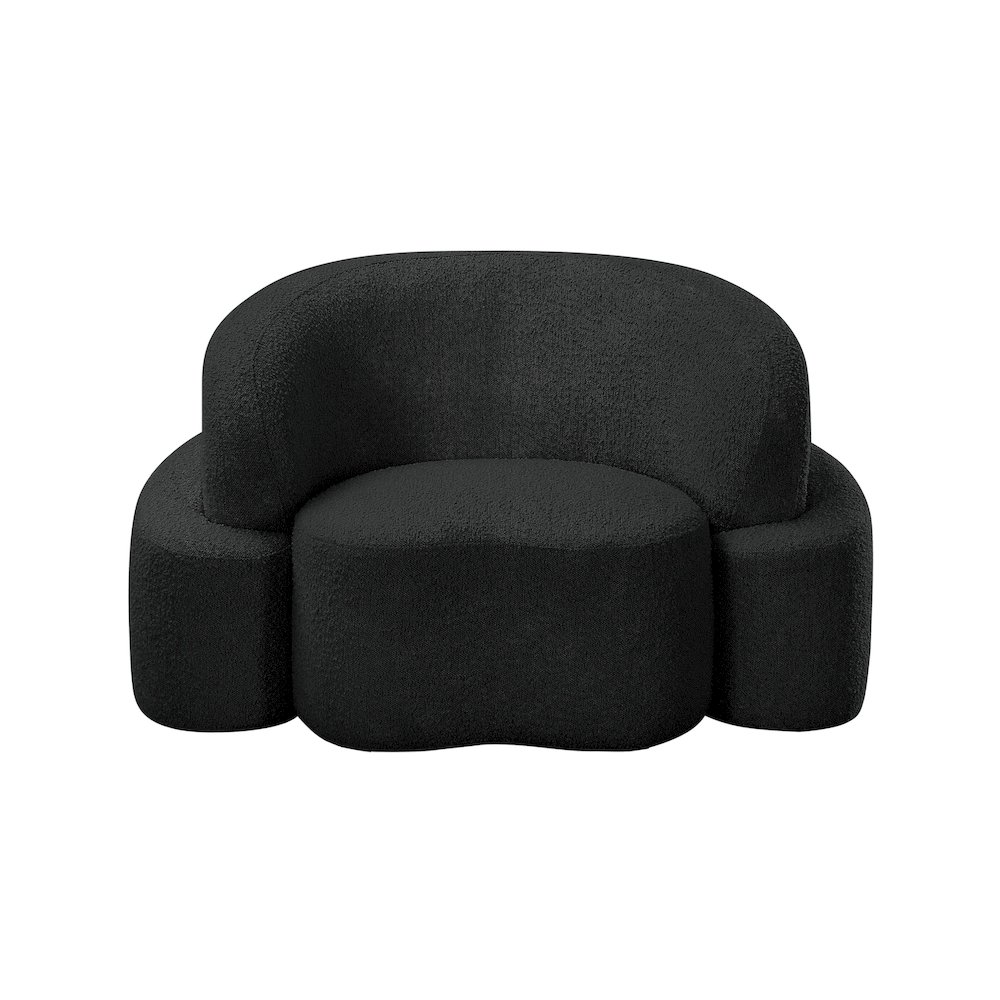 Principessa Black Boucle Fabric Chair. Picture 4
