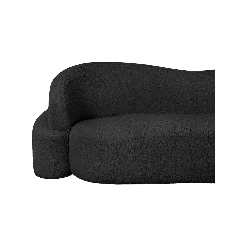 Principessa Black Boucle Fabric Loveseat. Picture 12