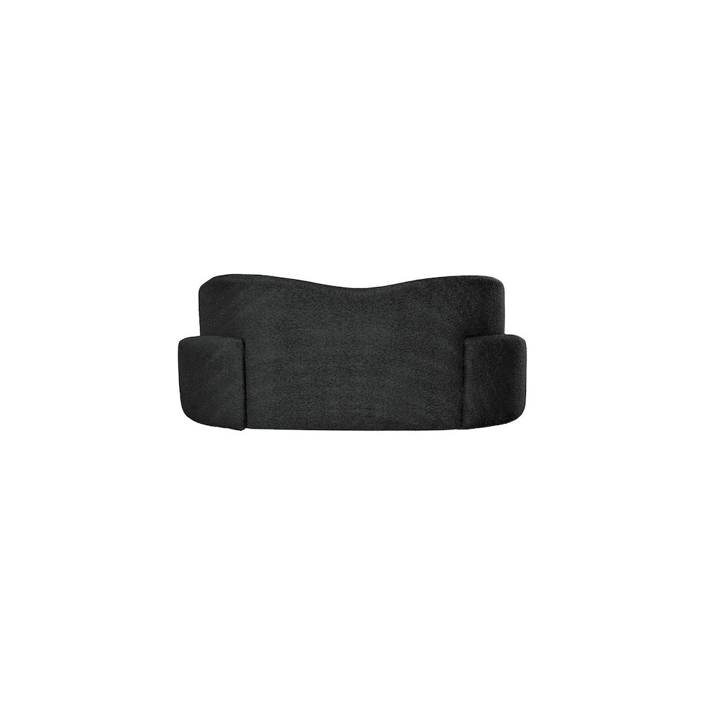 Principessa Black Boucle Fabric Loveseat. Picture 3