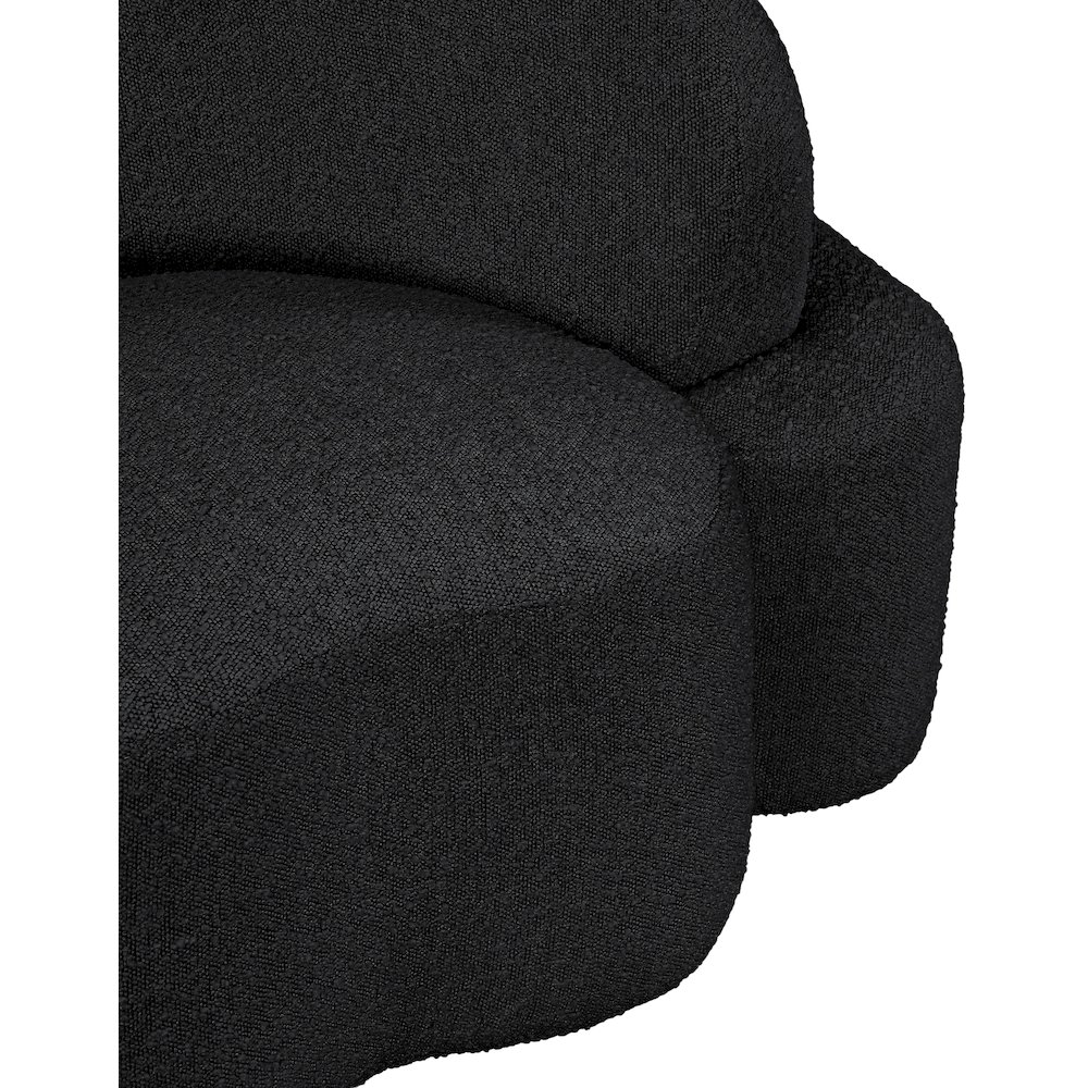 Principessa Black Boucle Fabric Loveseat. Picture 9