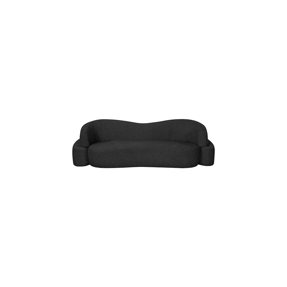 Principessa Black Boucle Fabric Sofa. Picture 4
