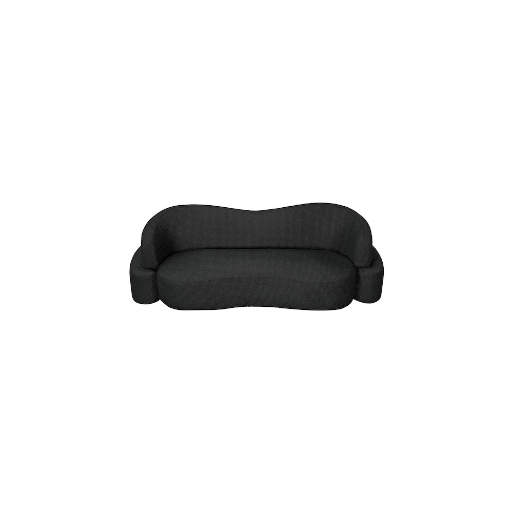 Principessa Black Boucle Fabric Sofa. Picture 5